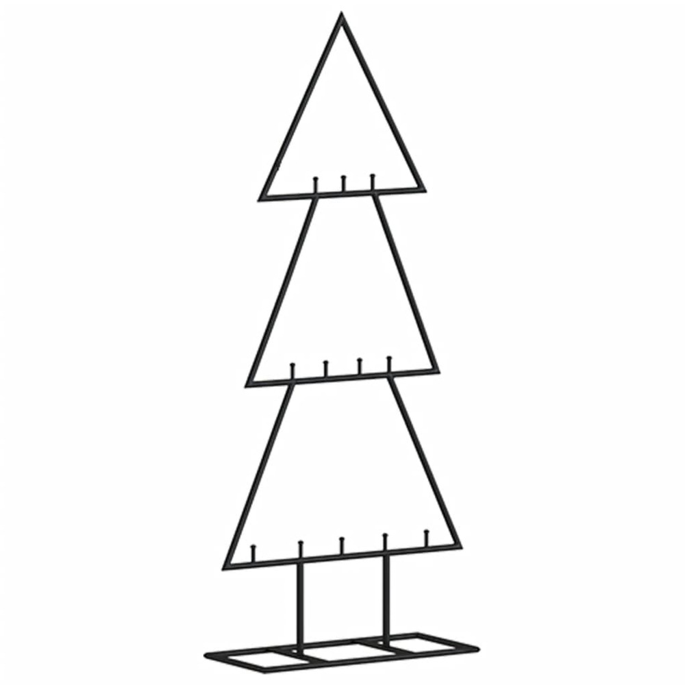 Arbre de noël en métal pour décoration noir 60 cm