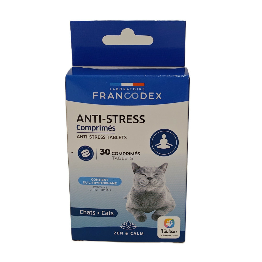 30 comprimés anti-stress pour chats