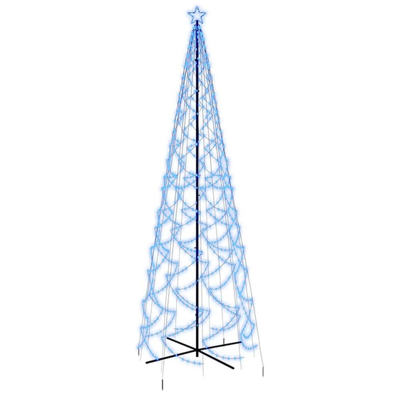 Arbre de noël cône 1400 led bleues 160x500 cm