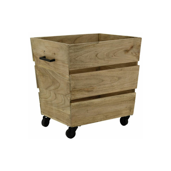 Caisse en bois de suar à roulette