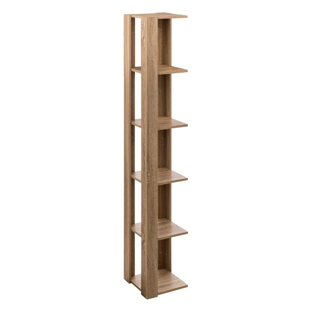 5five - étagère colonne d'angle effet chêne naturel beige