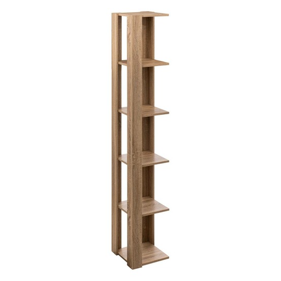5five - étagère colonne d'angle effet chêne naturel beige