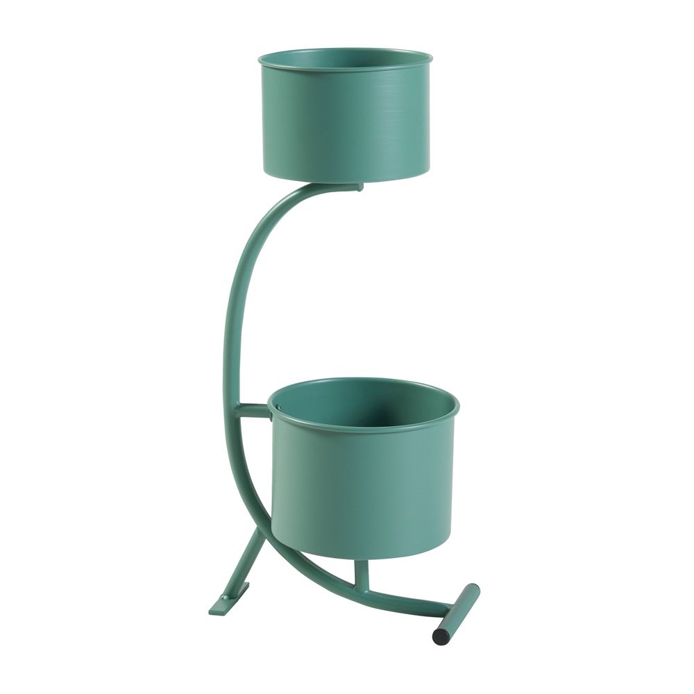 Porte-plantes style intemportel support 63 x 29 x 21 cm métal vert