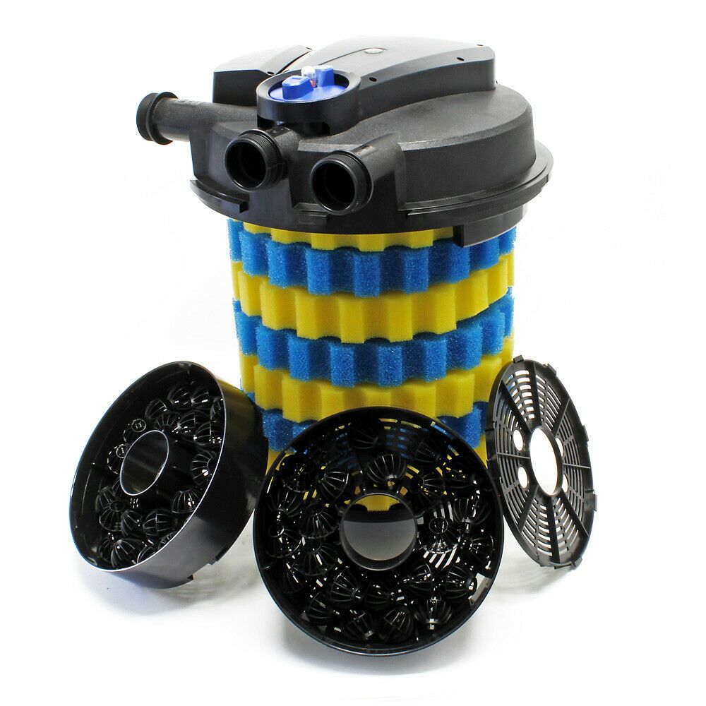 Kit Filtration Bassin Wiltec Complet - Filtre Bio 90000L + Pompe 10000L/h + UV 36W + Tuyau 25m
