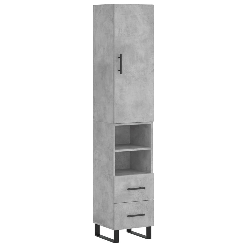 Buffet bahut commode armoire meuble de rangement organisateur cuisine salle de séjour salon haut 34,5 x 34 x 180 cm bois d'in