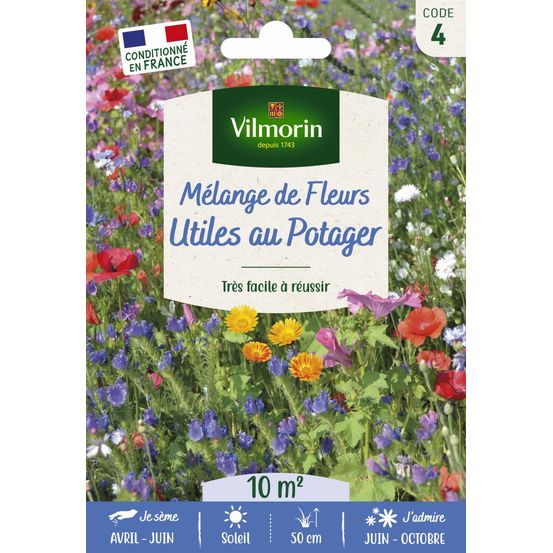Fleurs utiles au potager - 10 m² - mélange de fleurs