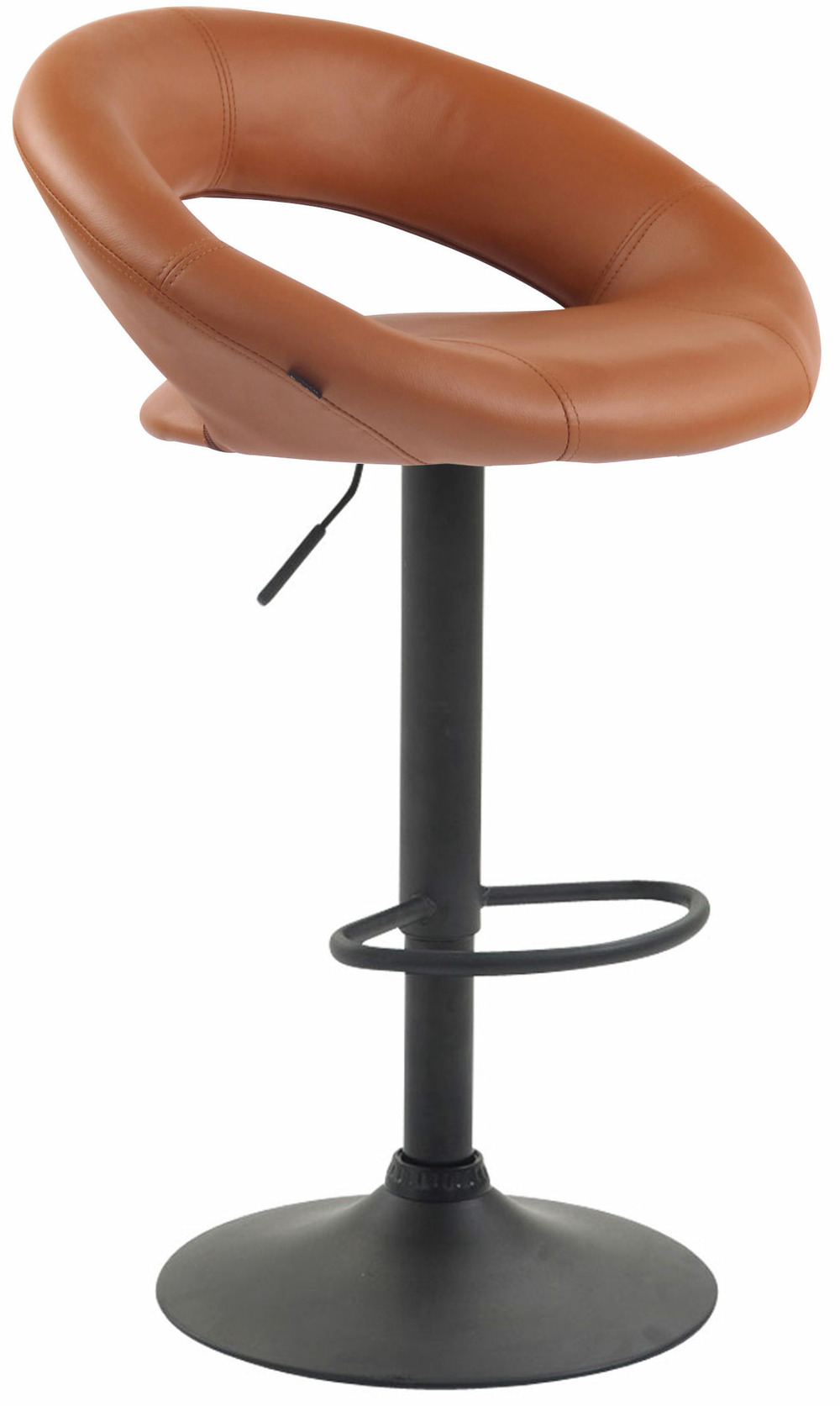 Tabouret de bar olinda simili cuir noir