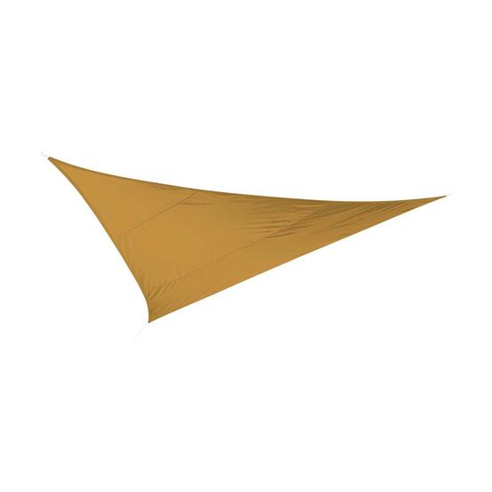 Toile d'ombrage triangulaire 5 mètres ocre