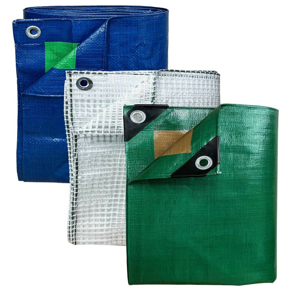 Pack 3 bâches jardin tecplast - 1,5x6m (x1) / 3x4m (x1) tr170jd / 2x3m (x1)