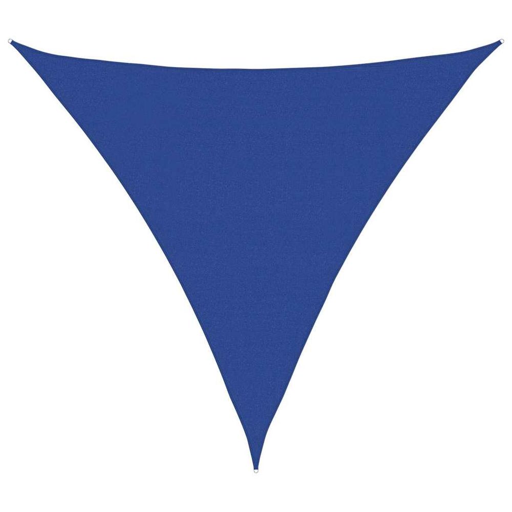 Voile d'ombrage 160 g/m² triangulaire bleu 5x5x5 m pehd
