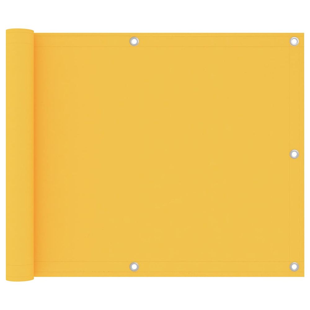Écran de balcon jaune 75x600 cm tissu oxford