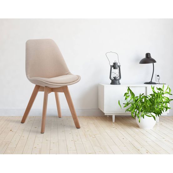Chaise visiteur borneo v2 natura tissu