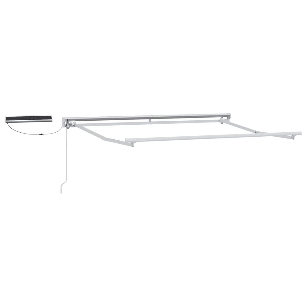 Cadre de store rétractable électrique blanc 3,5 x 2,5 m acier