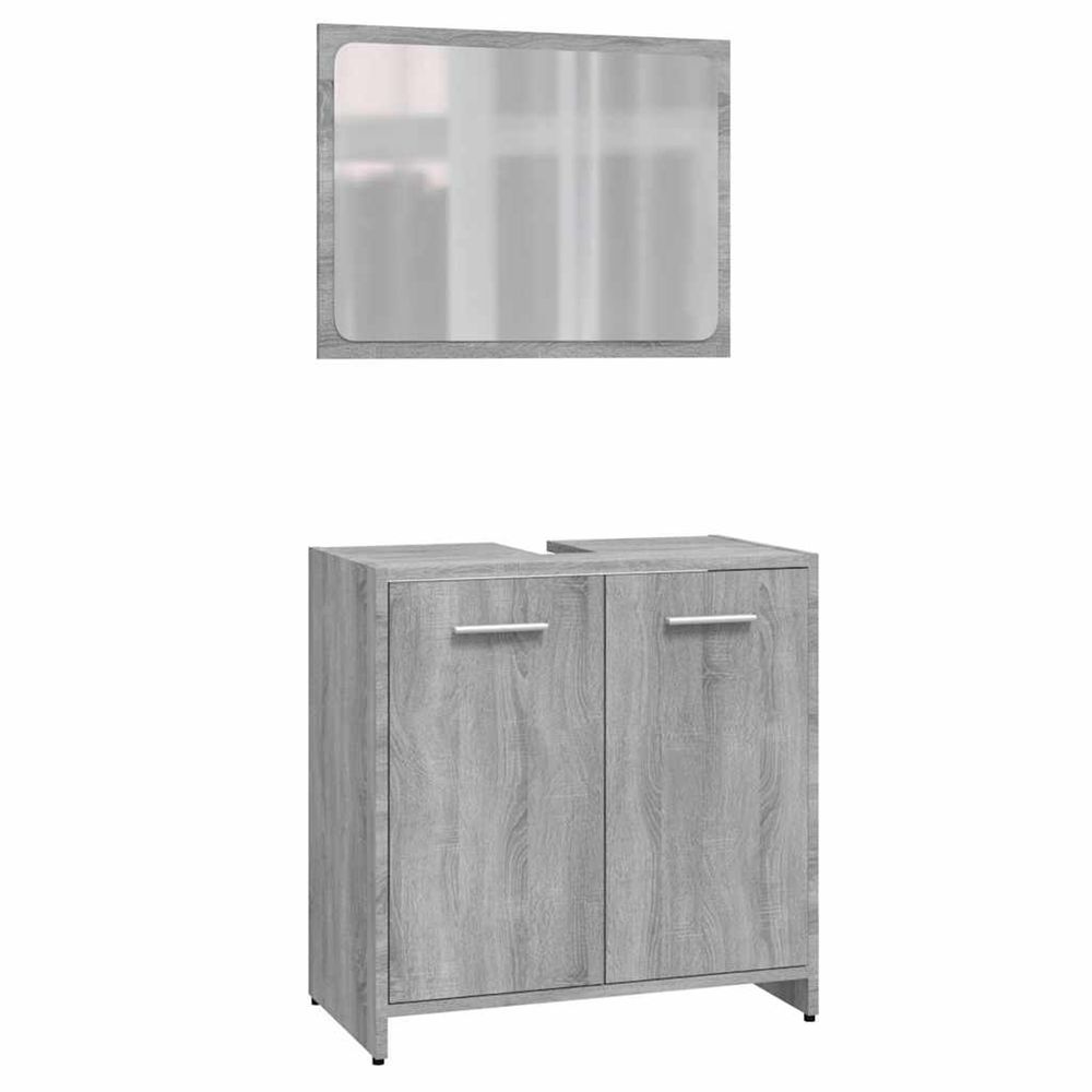 Meubles de salle de bain sonoma gris bois d'ingénierie