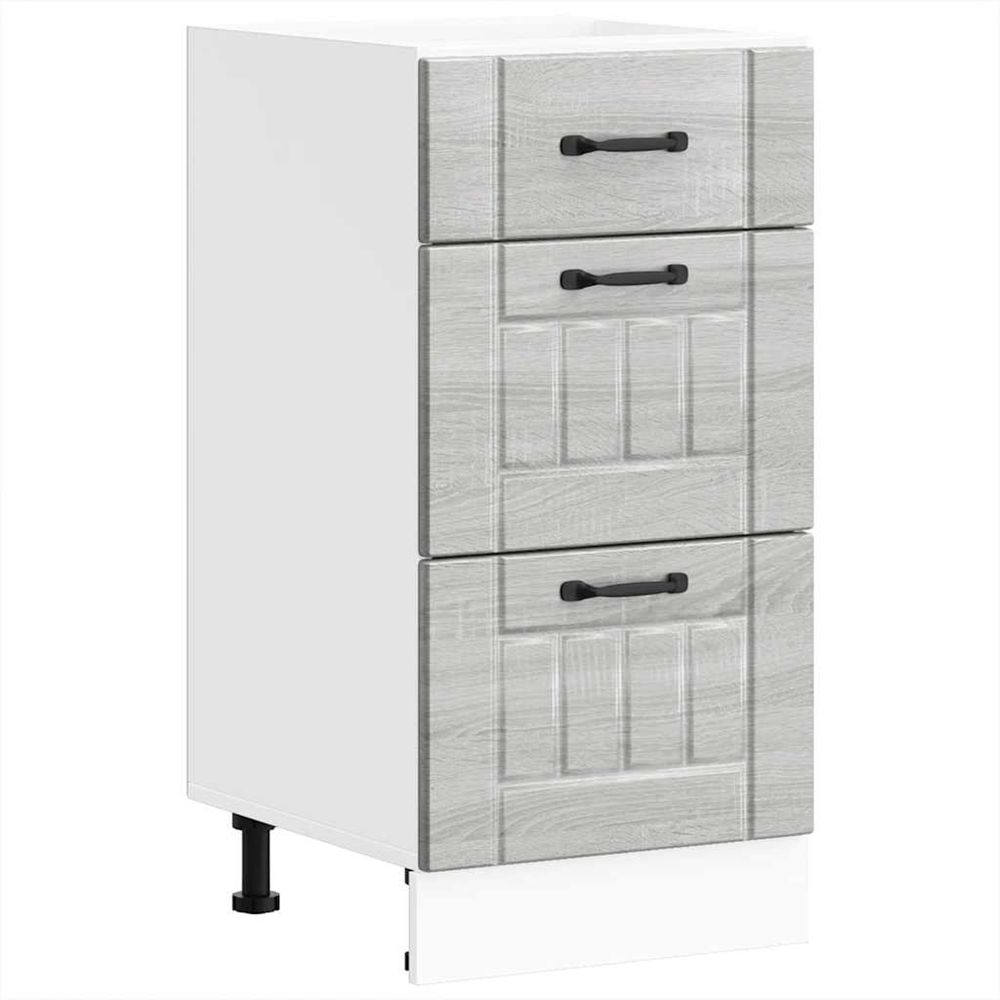 Armoire de cuisine lucca sonoma gris bois ingénierie