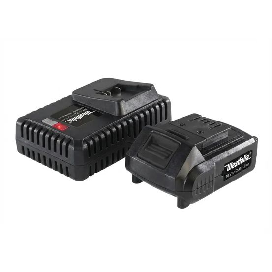 Kit de démarrage 18 v li-ion: 1 batterie 2,0 ah + 1 chargeur rapide