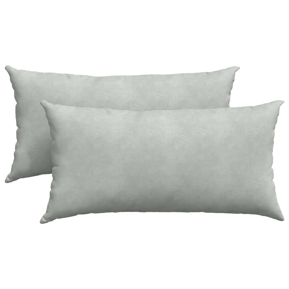 Coussins de canapé 2 pcs gris clair 80 x 40 cm