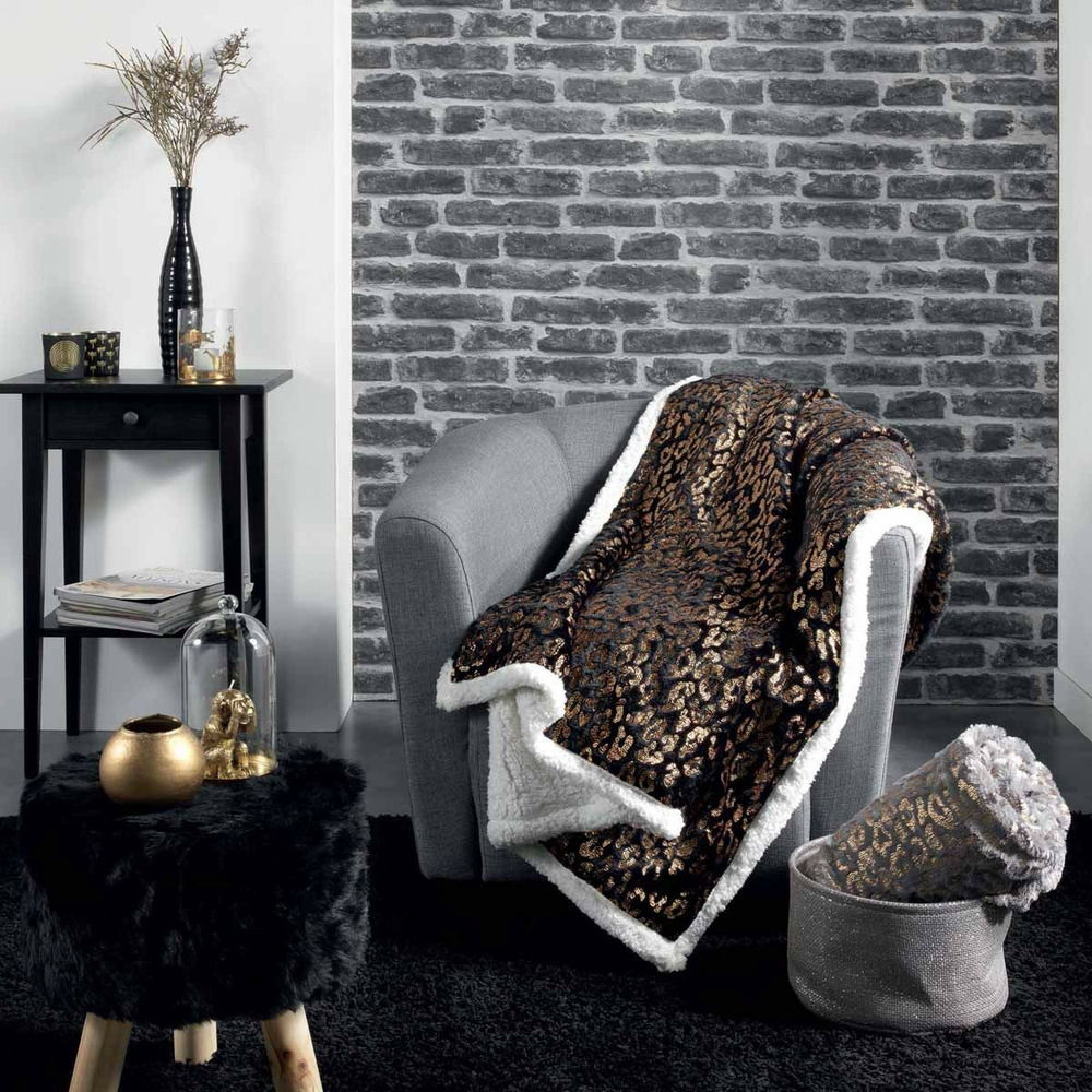 Plaid imitation fourrure 