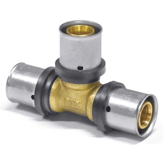 Té de pressfitting 16mm, raccord multicouche à sertir pour plomberie