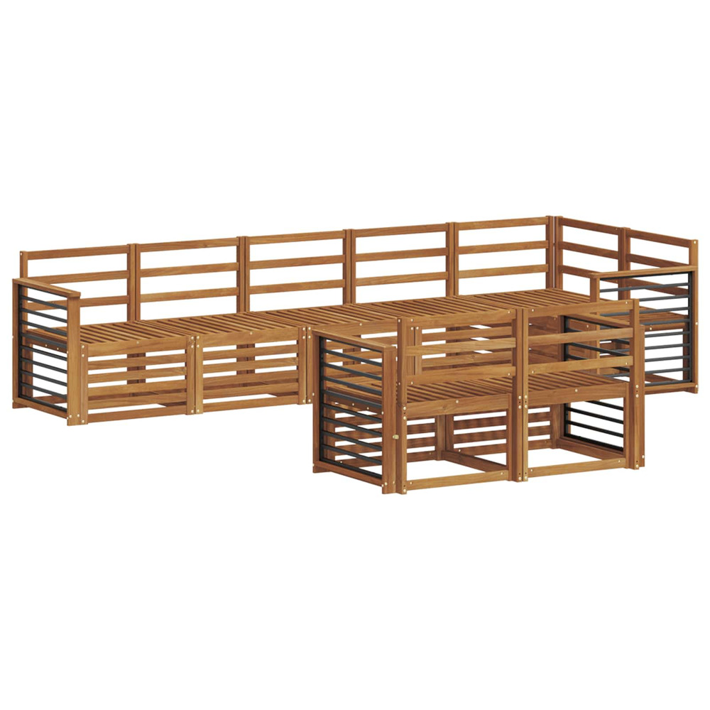 Ensembles de canapés 8 pcs naturel bois d'acacia massif