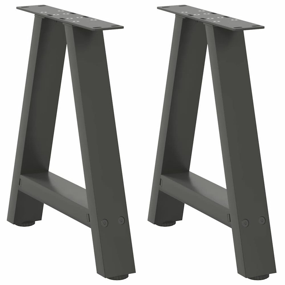 Pieds de table basse en forme de a 2 pièces anthracite 50 x (42-43) cm acier