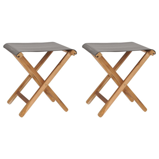 Chaises pliables 2 pcs Bois de teck