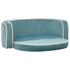 Canapé pliable pour chien turquoise 73x67x26 cm coussin lavable
