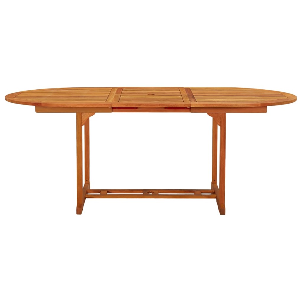 Table de jardin 200x100x75 cm bois d'eucalyptus solide