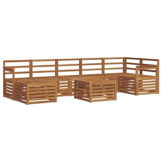 Ensembles de canapés 8 pcs naturel bois d'acacia massif