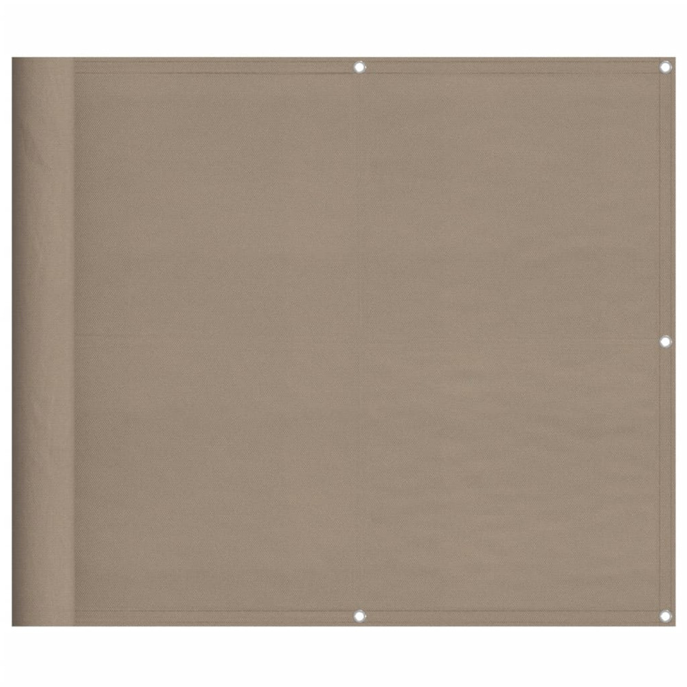 Écran de balcon taupe 90x800 cm 100% polyester oxford