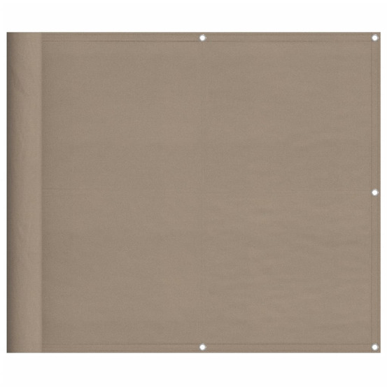 Écran de balcon taupe 90x800 cm 100% polyester oxford