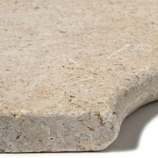 Margelle angle rentrant pierre d'egypte bronze 42,5x42,5x3 cm bord (à l'unité) - ro'ma nature