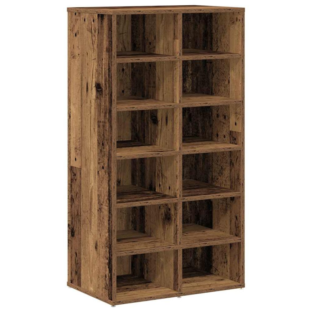 Étagère à chaussures vieux bois 54x34x100,5cm bois d'ingénierie