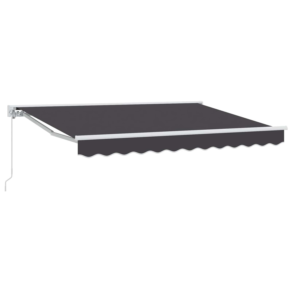 Auvent rétractable manuel anthracite 3,5 x 2,5 m