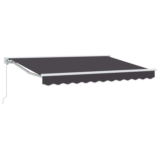 Auvent rétractable manuel anthracite 3,5 x 2,5 m