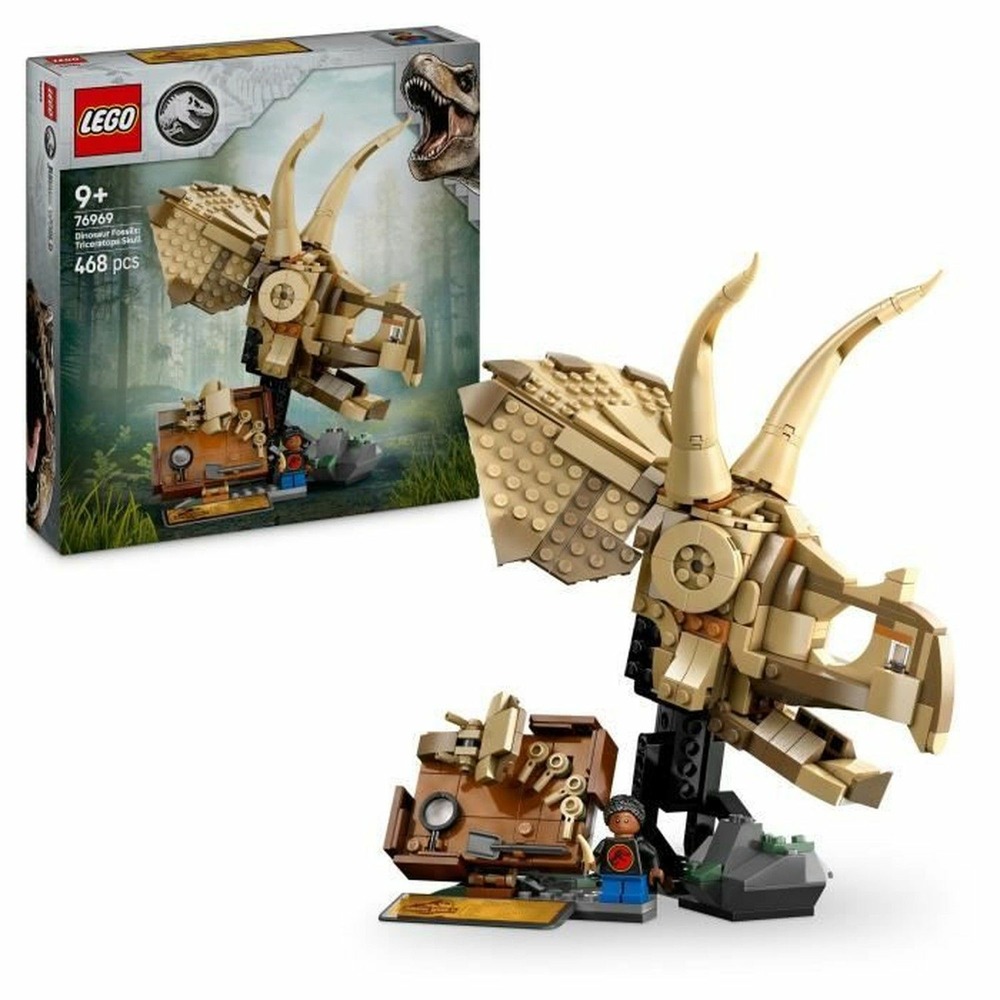 Lego jurassic world les fossiles de dinosaures : le crâne du tricératops