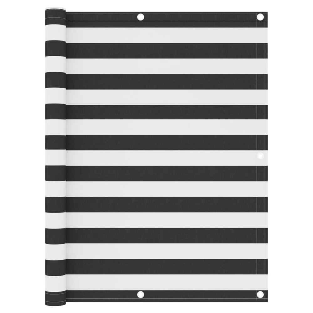 Écran de balcon anthracite et blanc 120x500 cm tissu oxford