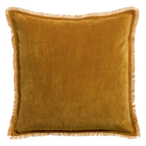 Coussin uni fara safran 45 x 45 cm