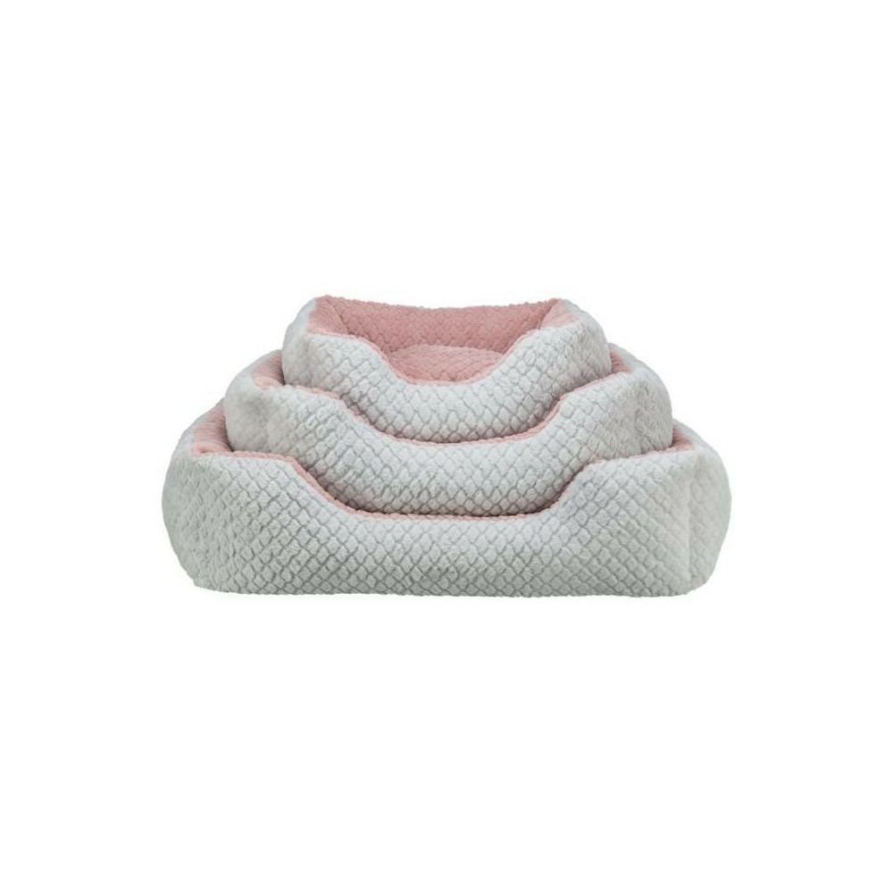 Panier pour chien - trixie - kaline mio - 50 x 40 cm - gris / vieux rose