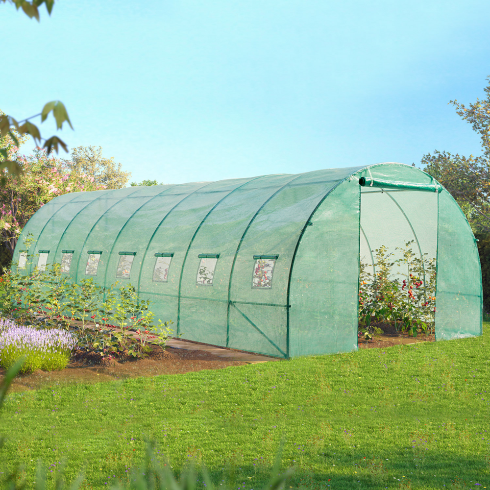 Serre tunnel de jardin 24m² verte gamme maraîchère des andes 8x3m