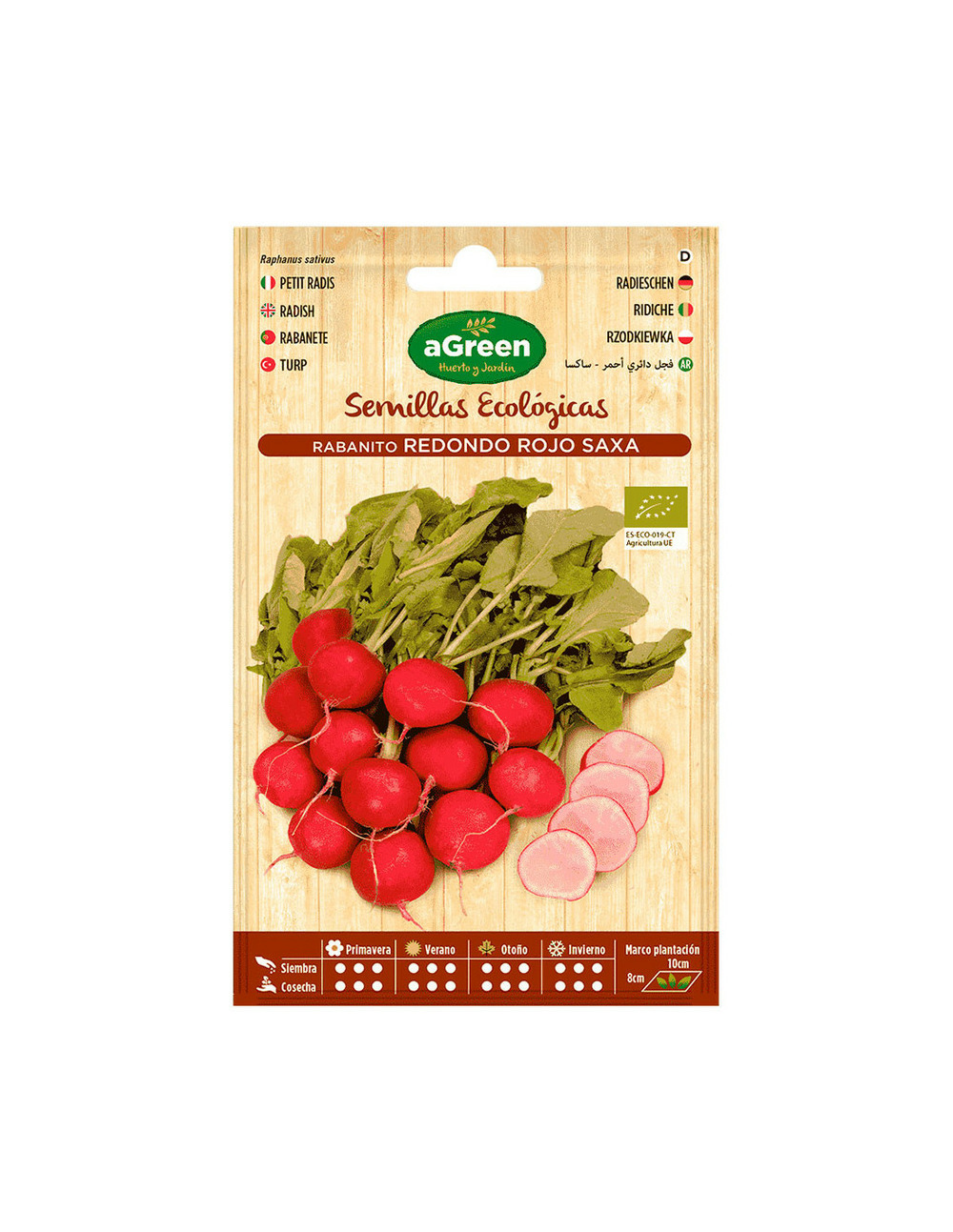 10 sachet de graines eco rouge ronde radis agreen