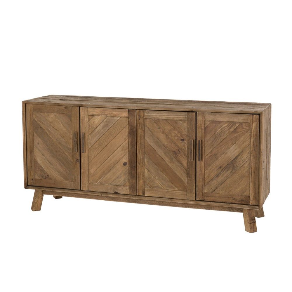 Buffet 4 portes en pin recyclé