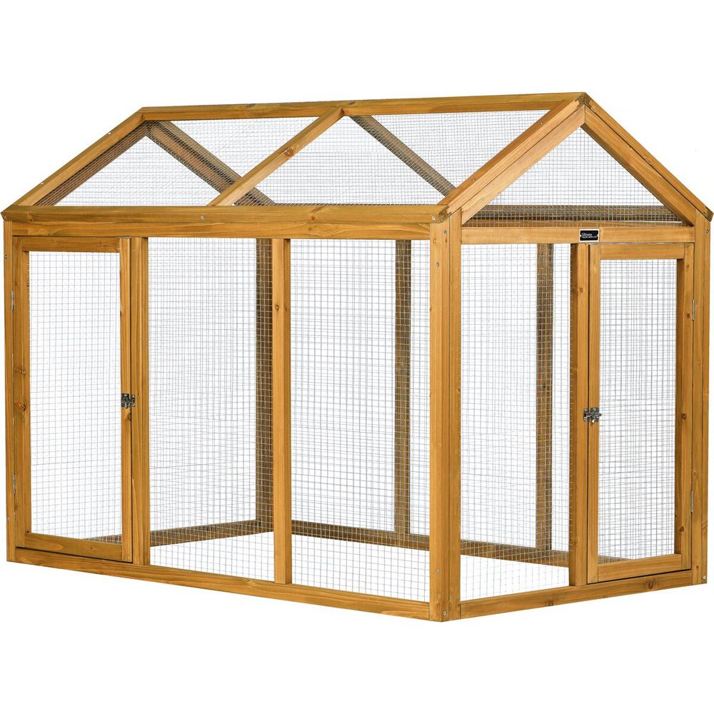 Enclos extension en bois pour poulailler 