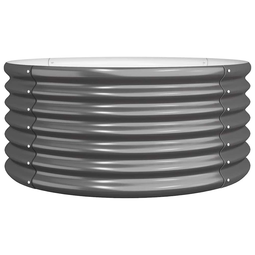 Jardinière acier galvanisé 80x80x36 cm anthracite