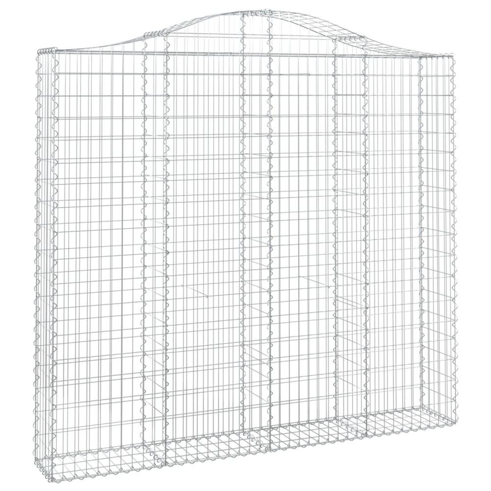 Panier de gabions arqué 200x30x180/200 cm fer galvanisé
