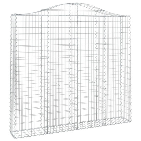 Panier de gabions arqué 200x30x180/200 cm fer galvanisé