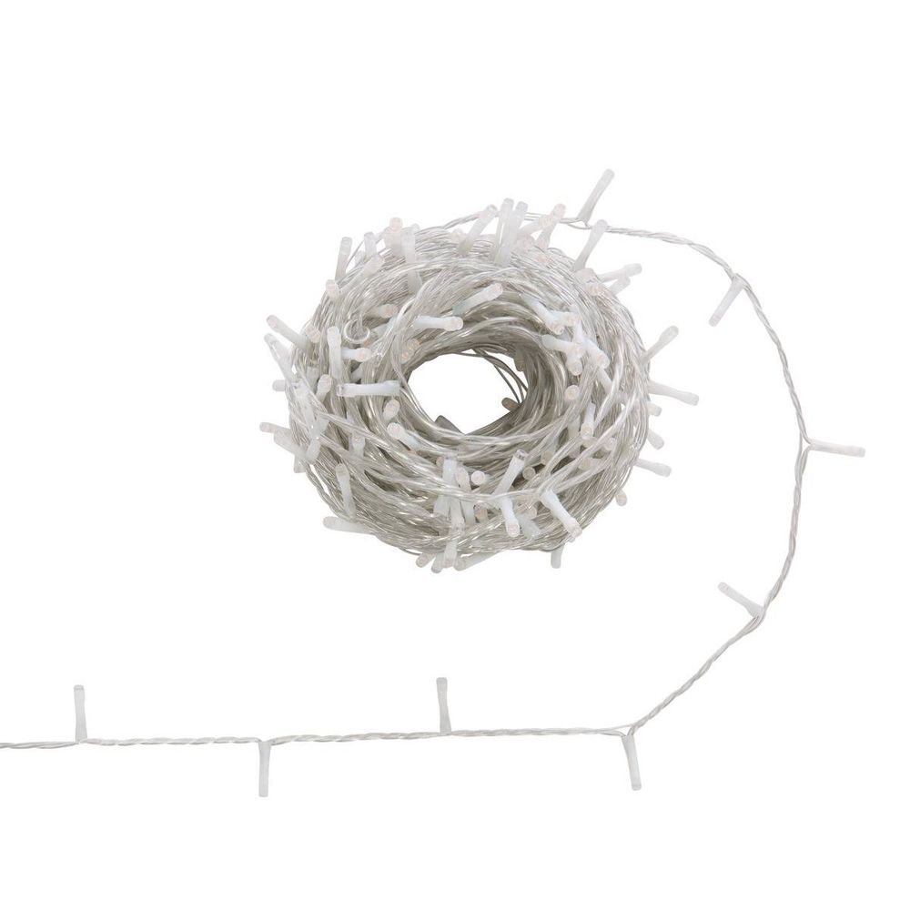 Guirlande lumineuse d'extérieur 20 m 267 led ambré fil transparent 13 fonctions avec minuteur sur secteur