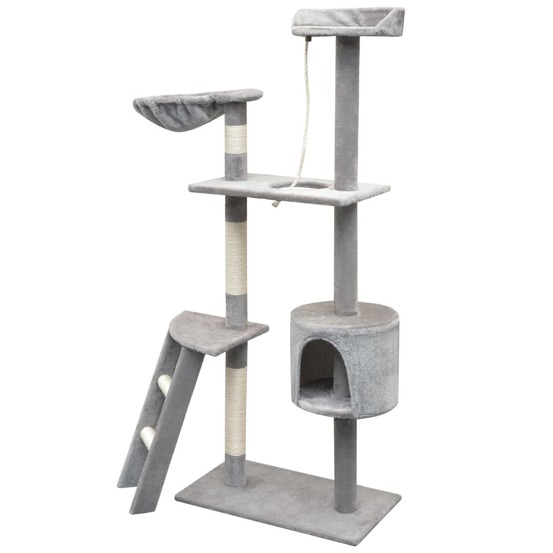 Arbre à chat avec griffoirs en sisal 150 cm gris
