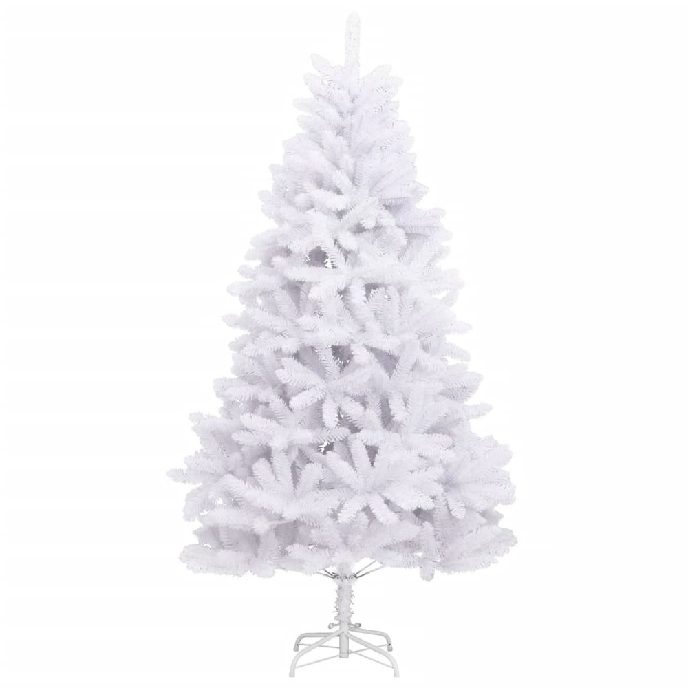 Sapin de noël artificiel à charnières avec support blanc 180 cm