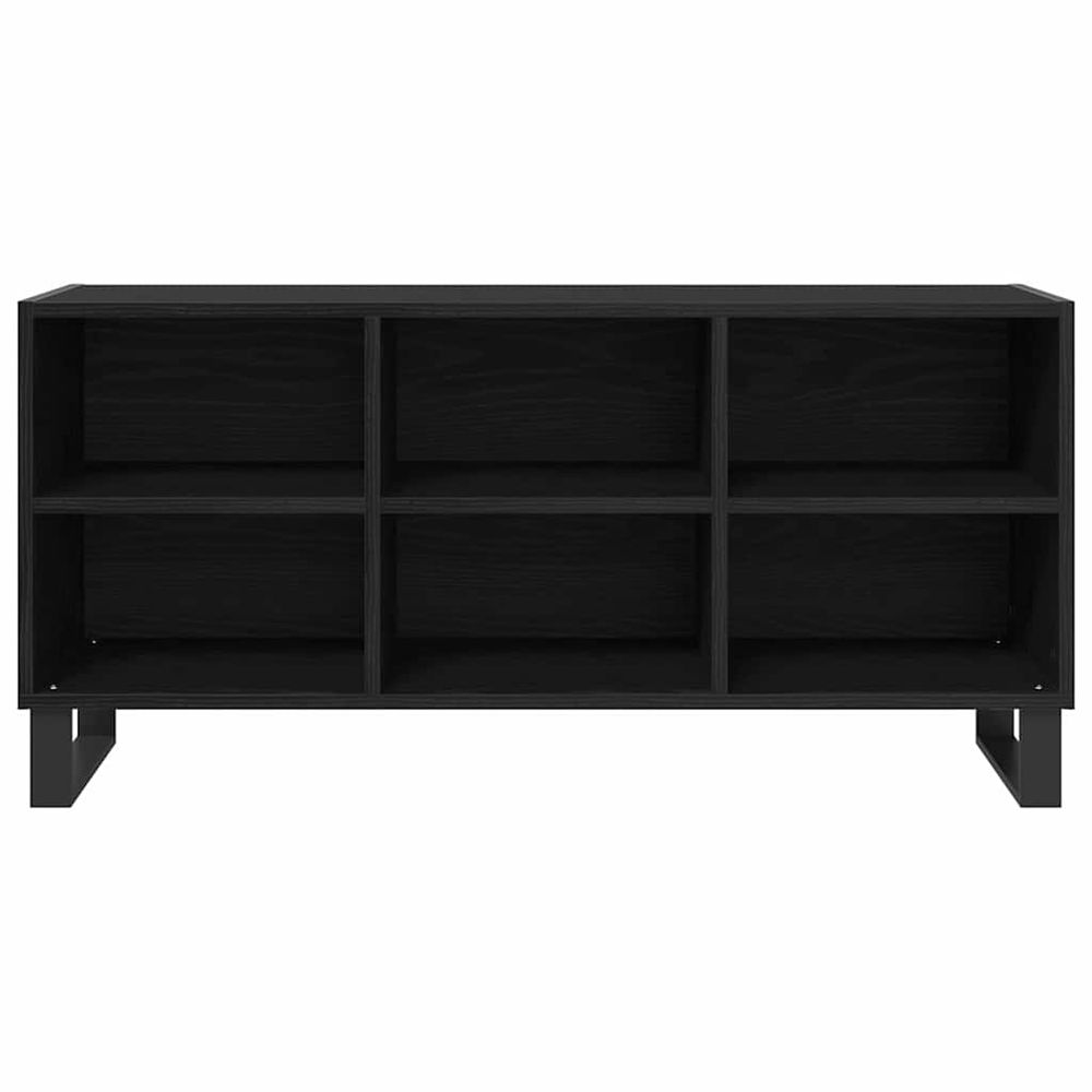 Meuble tv 103,5 x 30 x 50 cm chêne noir bois d'ingénierie